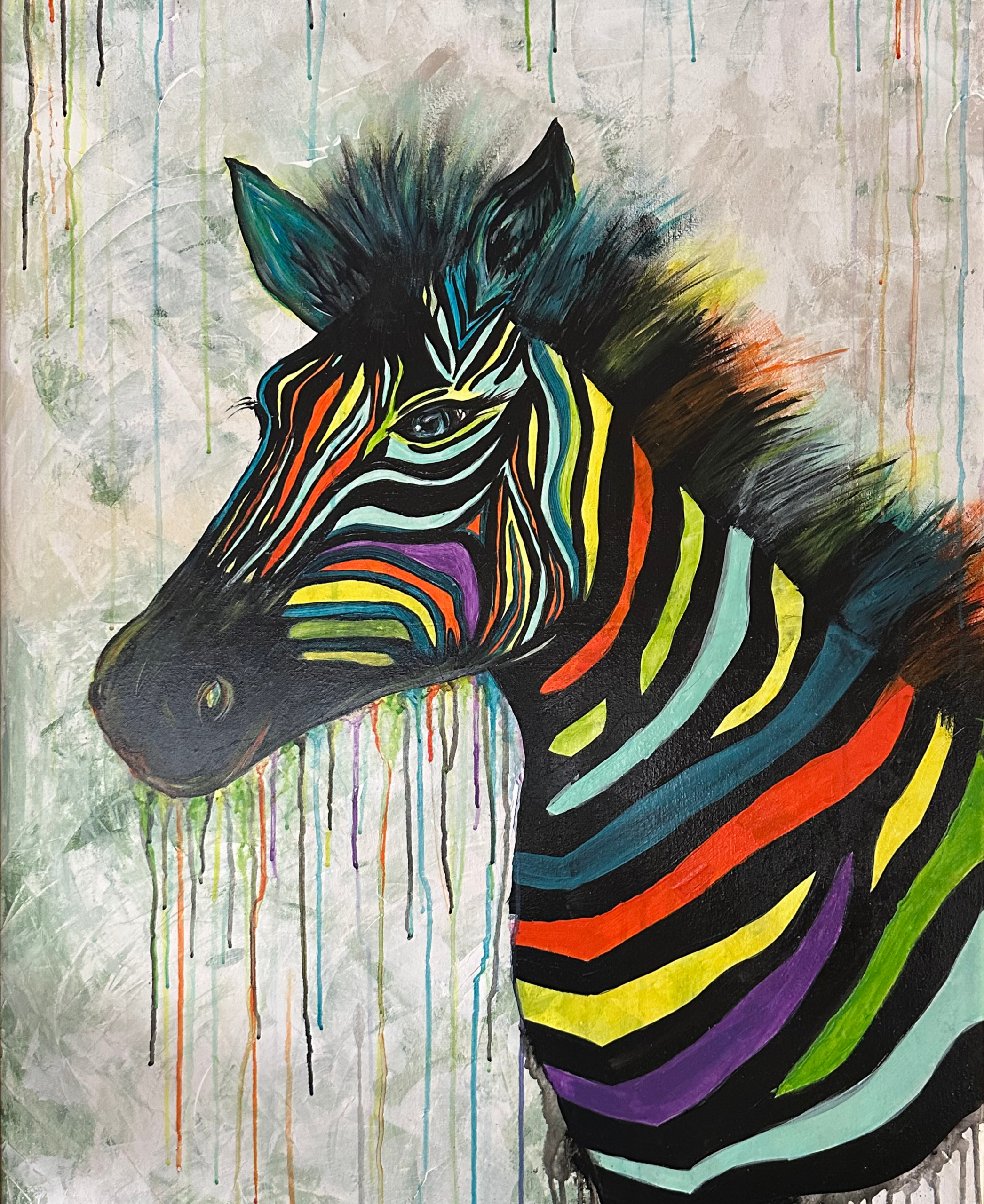 Zèbre chromatique grimaldi art